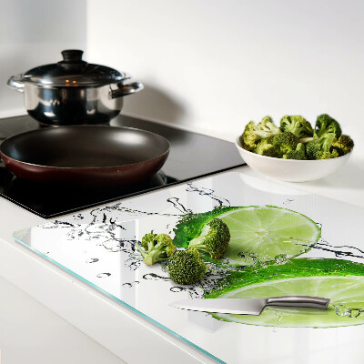 Planche à découper en verre Citrons dans l'eau