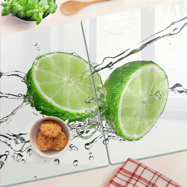 Planche à découper en verre Citrons dans l'eau