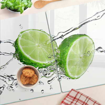 Planche à découper en verre Citrons dans l'eau