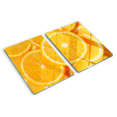 Planche à découper verre tranches d'orange