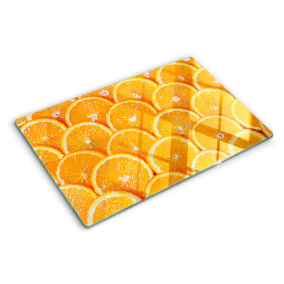Planche à découper en verre tranches d'orange