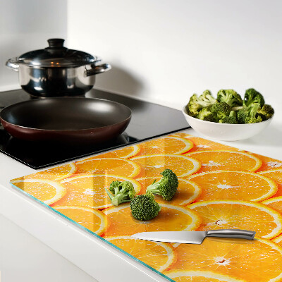 Planche à découper en verre tranches d'orange