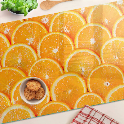 Planche à découper en verre tranches d'orange