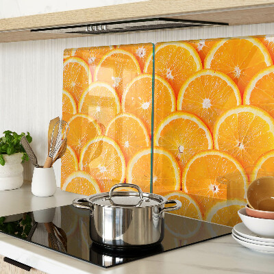 Planche à découper en verre tranches d'orange