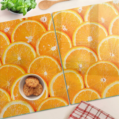 Planche à découper en verre tranches d'orange