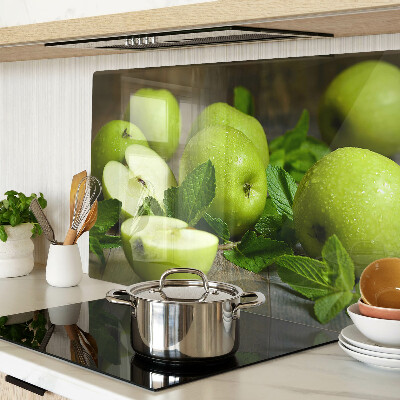 Planche à découper verre Pommes vertes à la menthe