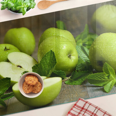 Planche à découper verre Pommes vertes à la menthe