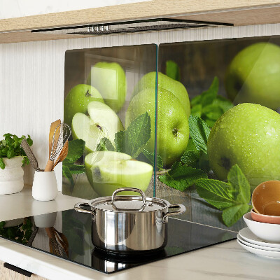 Planche à découper verre Pommes vertes à la menthe