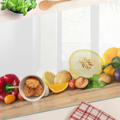 Planche à découper verre Fruits sur une planche