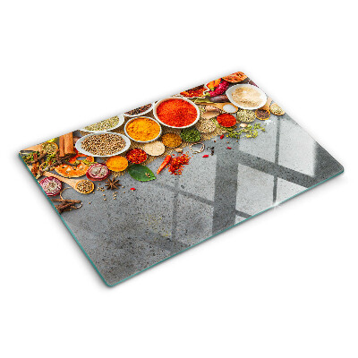 Planche à découper en verre Épices et herbes