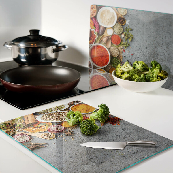 Planche à découper en verre Épices et herbes