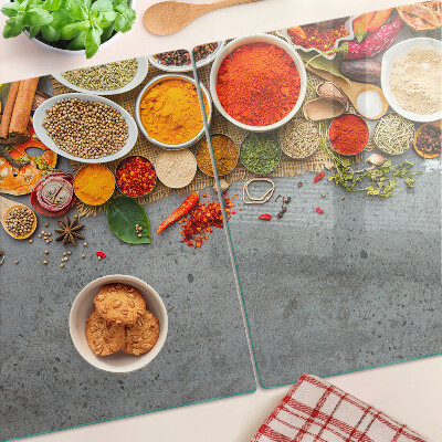 Planche à découper en verre Épices et herbes