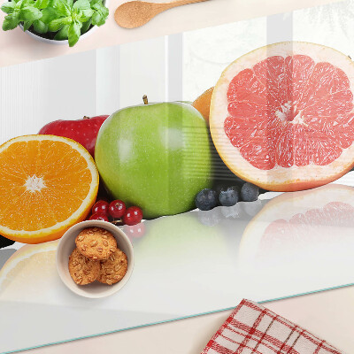 Planche à découper verre Agrumes aux couleurs pastel