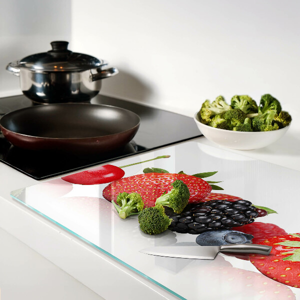Planche à découper en verre Fruits des bois