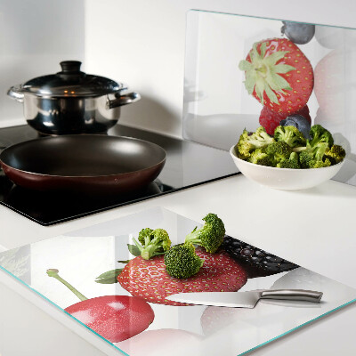 Planche à découper en verre Fruits des bois