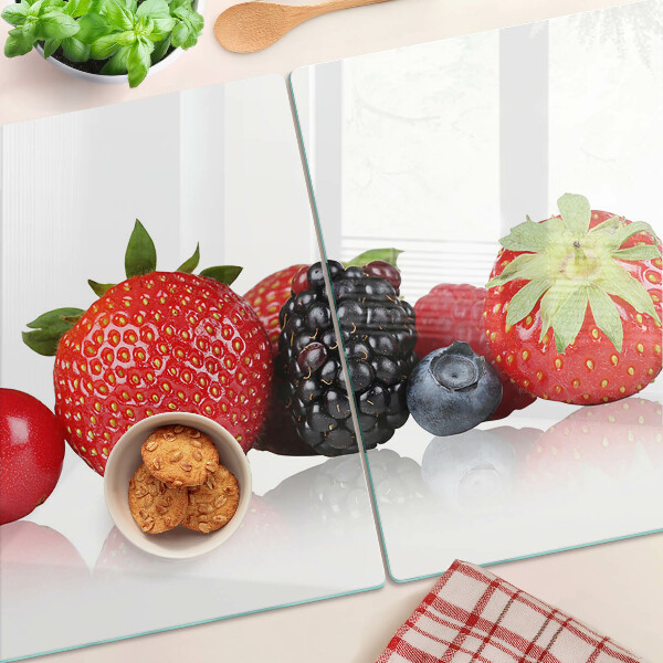 Planche à découper en verre Fruits des bois