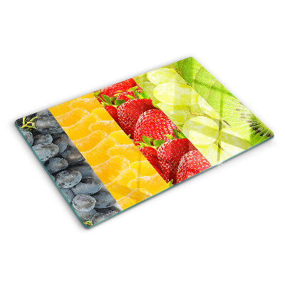 Planche à découper en verre Fruits rayés