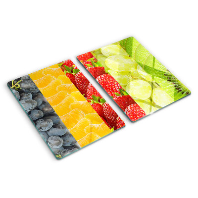 Planche à découper en verre Fruits rayés