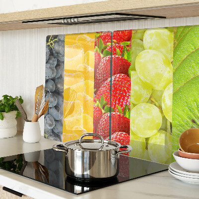 Planche à découper en verre Fruits rayés