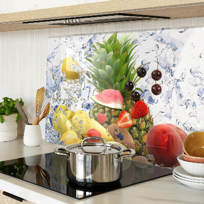 Planche à découper en verre Fruits dans l'eau