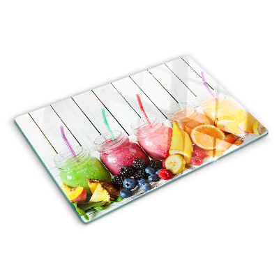 Planche à découper en verre Cocktails de fruits avec ajouts