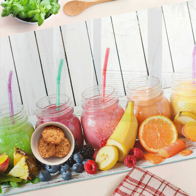 Planche à découper en verre Cocktails de fruits avec ajouts