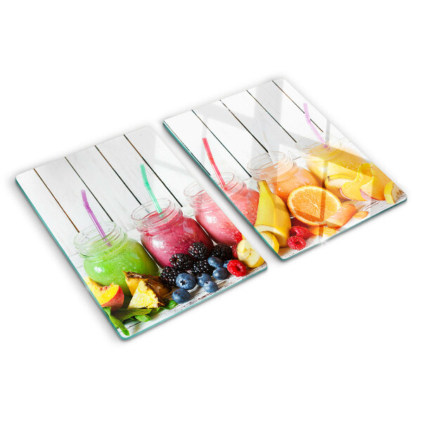 Planche à découper en verre Cocktails de fruits avec ajouts
