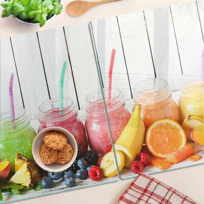Planche à découper en verre Cocktails de fruits avec ajouts