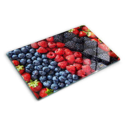 Planche à découper en verre Fruits des bois