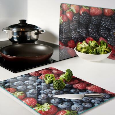 Planche à découper en verre Fruits des bois