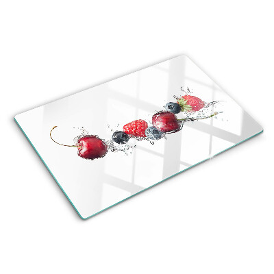Planche à découper en verre Fruits dans l'eau