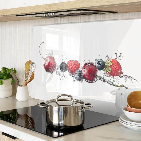 Planche à découper en verre Fruits dans l'eau