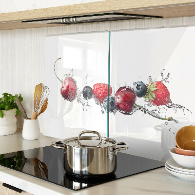 Planche à découper en verre Fruits dans l'eau