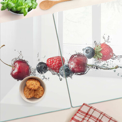 Planche à découper en verre Fruits dans l'eau