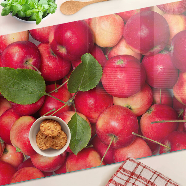 Planche à découper verre Pommes de différentes nuances