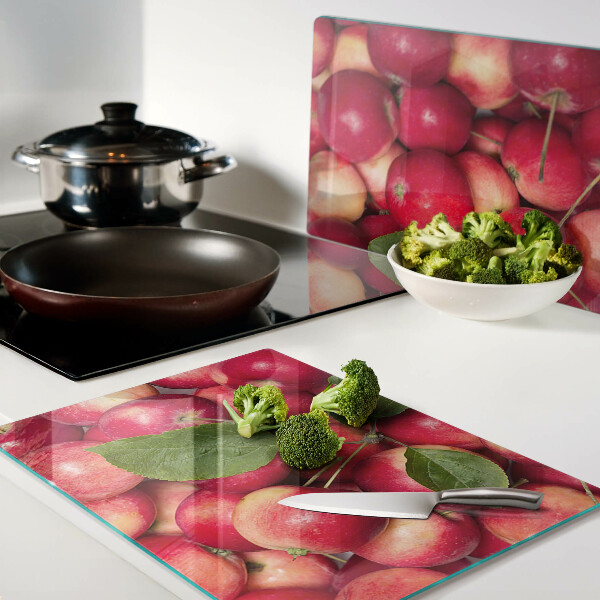 Planche à découper verre Pommes de différentes nuances