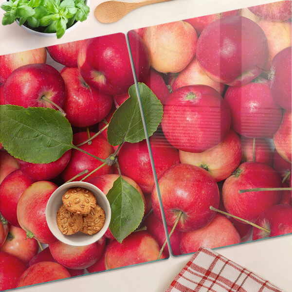 Planche à découper verre Pommes de différentes nuances