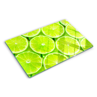 Planche à découper verre tranches de citron vert