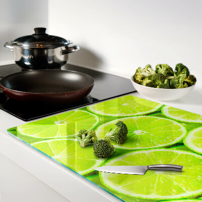 Planche à découper verre tranches de citron vert