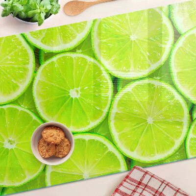 Planche à découper verre tranches de citron vert