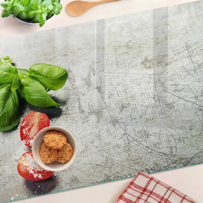Planche à découper en verre Tomates au basilic et au sel