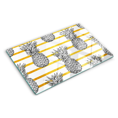 Planche à découper verre Ananas en lanières