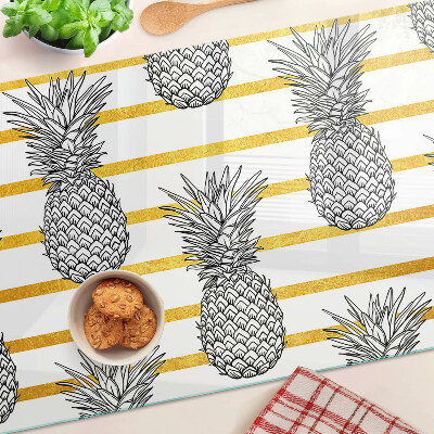 Planche à découper verre Ananas en lanières