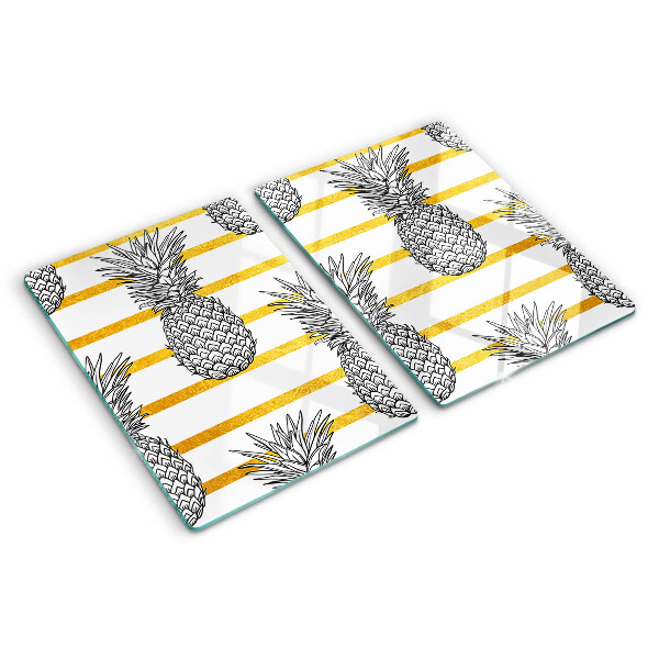 Planche à découper verre Ananas en lanières