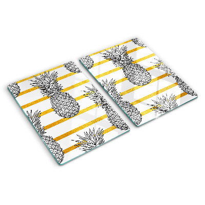 Planche à découper verre Ananas en lanières