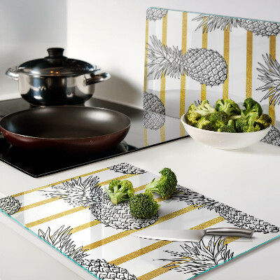 Planche à découper verre Ananas en lanières