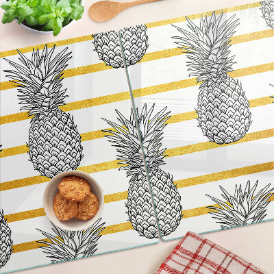 Planche à découper verre Ananas en lanières