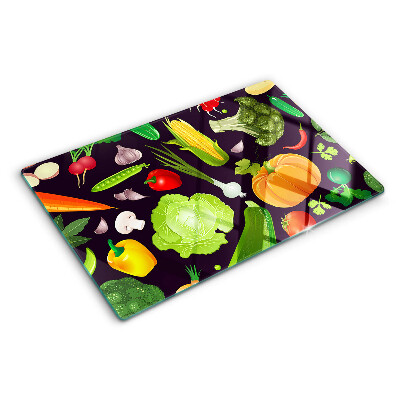 Planche à découper verre Légumes et herbes