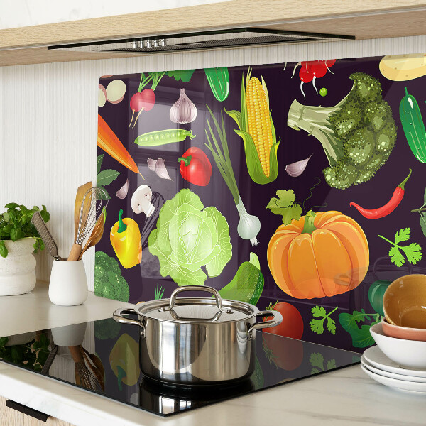 Planche à découper verre Légumes et herbes