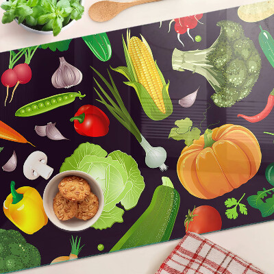 Planche à découper verre Légumes et herbes